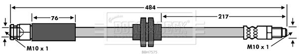 BORG & BECK Тормозной шланг BBH7575